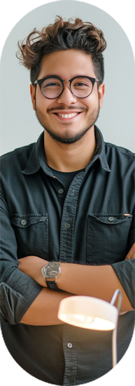 Smiling man with glasses & crossed arms | Administrative Outsourcing Services | Parallel Outsourcing